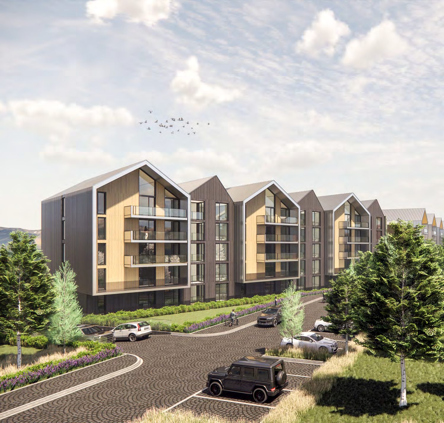 Apartment streetscape